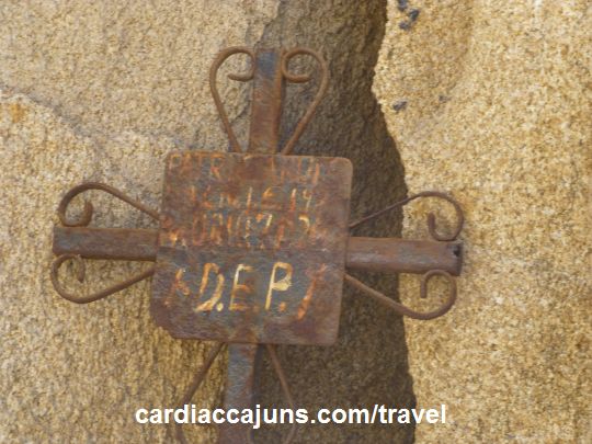 Closeup of Death Cross on Climb up Rocks at Cabo to Divorce and Lover's Beach Cabo