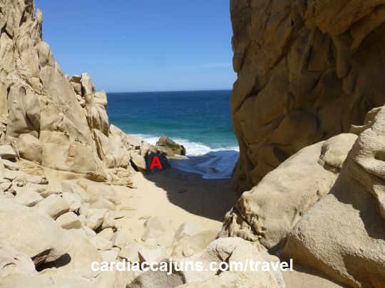 View of Smaller Side of Divorce Beach Cabo San Lucas