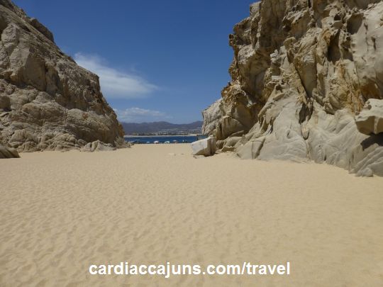 View of approach to Lover's Beach from Divorce Beach