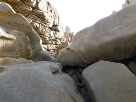 Grand Solmar Guest halfway up Rocks to Divorce Beach