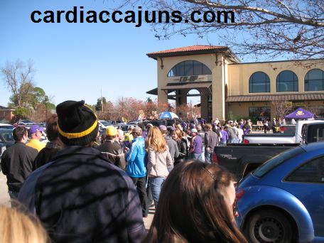 People in Line for BCS ticket giveaway